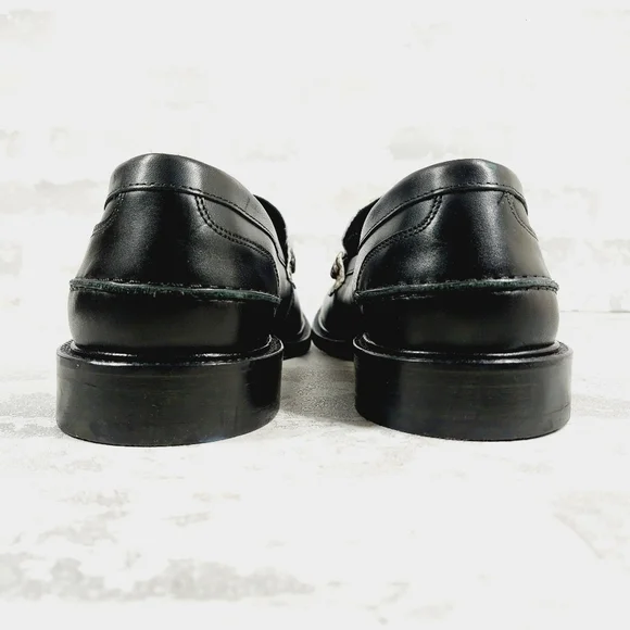 New VINNY'S Townee Panelled Snake-Effect Leather Penny Loafers B314